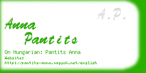 anna pantits business card